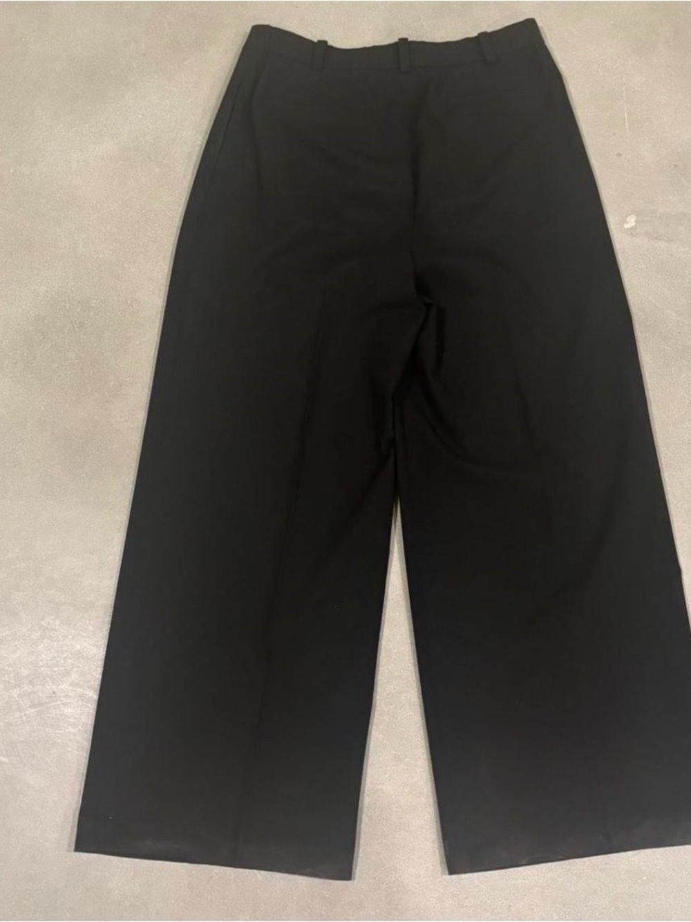 Open Edit Black Wide Leg Trousers Baggy Flowy Dress Pants Slacks Old Money 32
